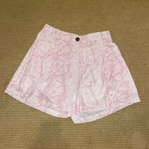 Pink snakeskin Flowy shorts